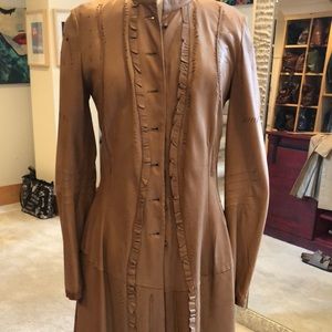 RARE LAMBSKIN LEATHER TRENCH